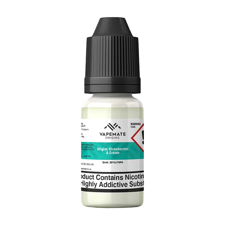 Vapemate Origins Strawberries & Cream 10ml - 6mg - Vape Product (07E7D6)