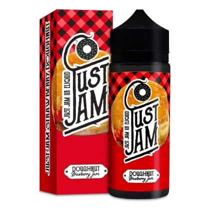 Just Jam Strawberry Doughnut 100ml Vape Juice - Add Nic Shot#0 Nic Shots>1 x 18mg Nic Shot>2 x 18mg Nic Shots