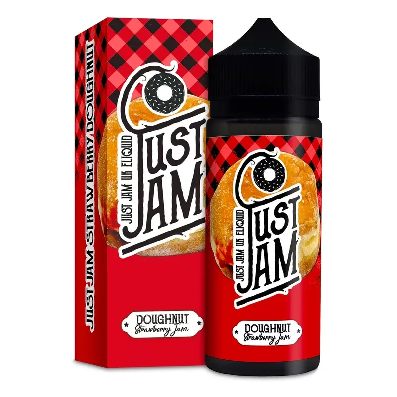 Just Jam Strawberry Doughnut 100ml Vape Juice - Add Nic Shot#0 Nic Shots>1 x 18mg Nic Shot>2 x 18mg Nic Shots