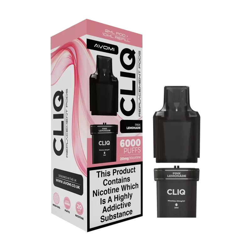 Pink Lemonade Avomi Cliq 6000 Refill Pack - Ecigwizard