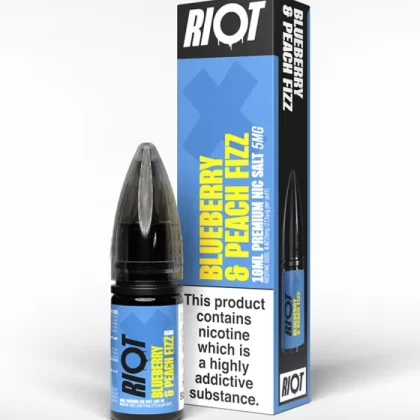 Blueberry Peach Fizz Nic Salt E-Liquid - Riot X - 5mg - PG 50%