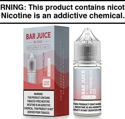 WATERMELON ICE BY BAR JUICE BJ15000 SALTS 30ML - Vapejuice