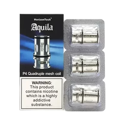 HorizonTech Aquila Coils – 3 Pack - Coil#E2 Dual Mesh (0.16ohm - 60-70W)>P4 Quad Mesh (0.14ohm - 60-70W)
