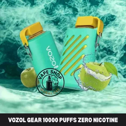 Vozol gear 10000 puffs zero (0%) nicotine vape Buy in Dubai - Vape Product, BOX OF 10 PCS; Blue Razz Ice, Blue Razz Lemon (5D45CC)
