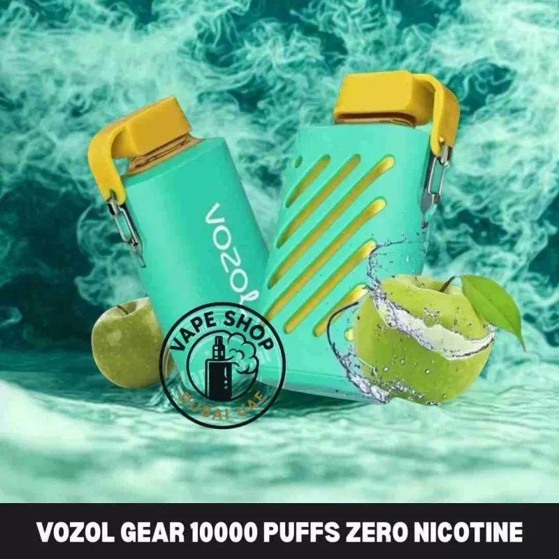 Vozol gear 10000 puffs zero (0%) nicotine vape Buy in Dubai - Vape Product, BOX OF 10 PCS; Blue Razz Ice, Blue Razz Lemon (5D45CC)