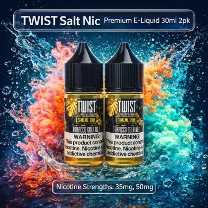 TWIST Salt Nic Premium E-Liquid 30ml 2pk - White No. 1 / 50mg - Vapeciga