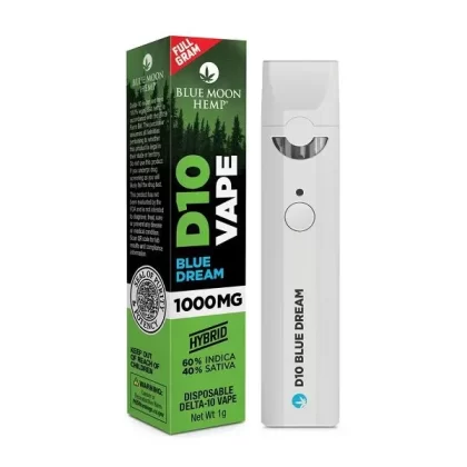 Blue Moon Hemp Delta 10 Disposable Vape Pen 1 Gram - strains#Gelato>Blue Dream (3DC8EB)