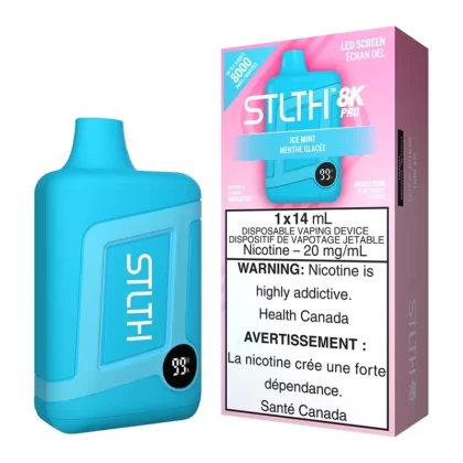 STLTH 8K Pro Disposable Vape Device - Ice Mint - 20mg/ml