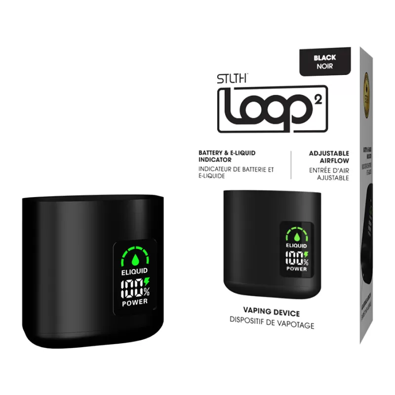 STLTH Loop 2 Closed Pod Vape Device - Loop 2 Black - Image 2