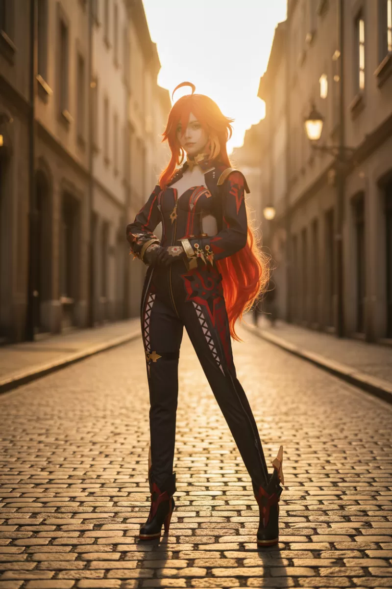 Mavuika Cosplay Costume - Genshin Impact Full Set Outfit with Wig and Accessories