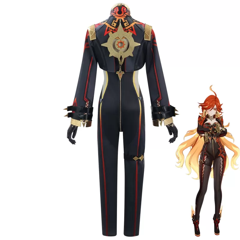 Mavuika Cosplay Costume - Genshin Impact Full Set Outfit with Wig and Accessories - Image 3