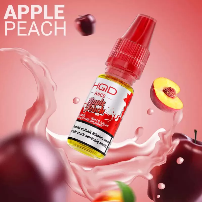 HQD Juice Liquid – Apple Peach – 18 mg/ml Nikotin - HQD Juice / Pfirsich / Apfel / 18mg/ml