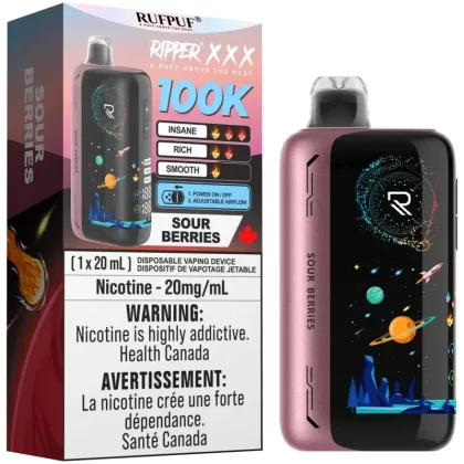 RUFPUF RIPPER XXX 100K Disposable Vape – Sour Berries
