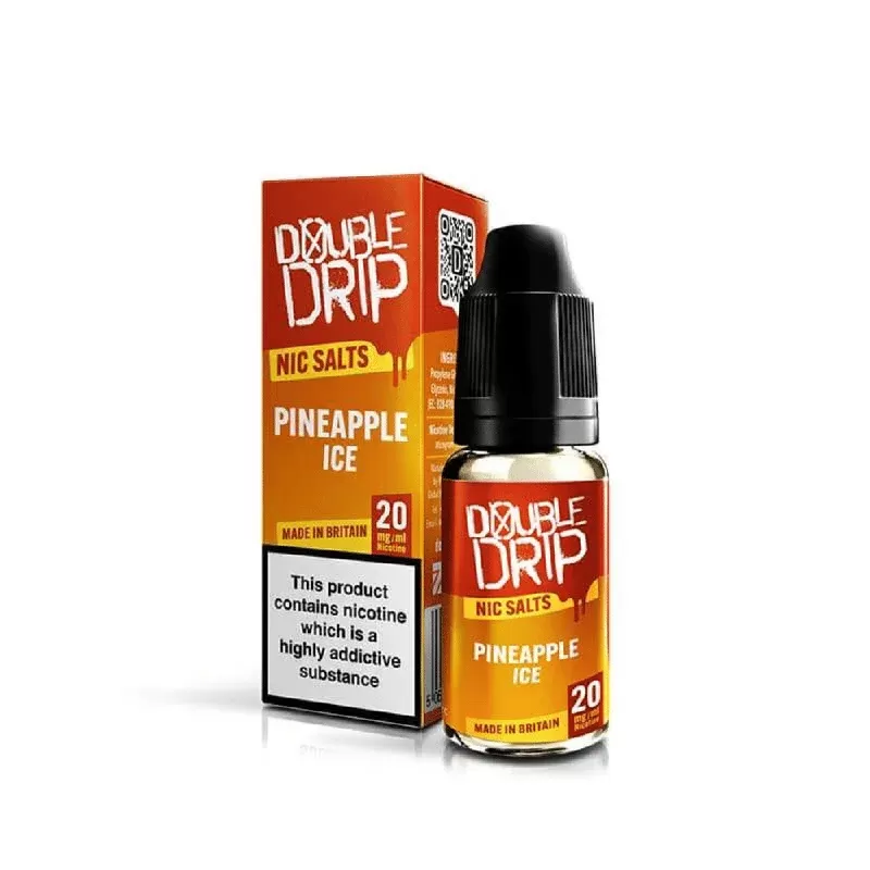Double Drip Nic Salt E-Liquid Pineapple Ice - Nicotine Strength#20mg>10mg (989FE2)