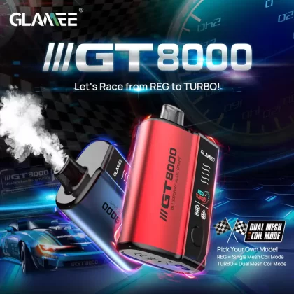 GLAMEE GT8000 Rechargeable Disposable Device – 8000 Puffs - Peach Ice