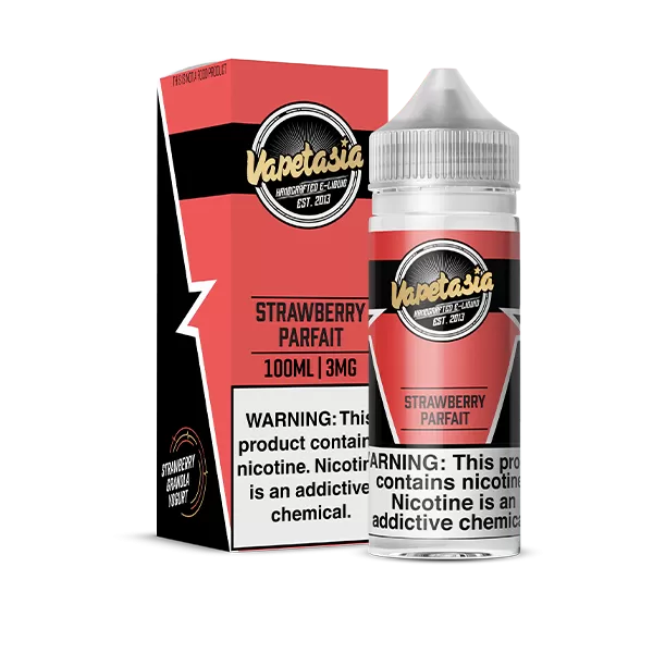 Vapetasia Strawberry Parfait eJuice - 100mL 6mg, 100mL 3mg
