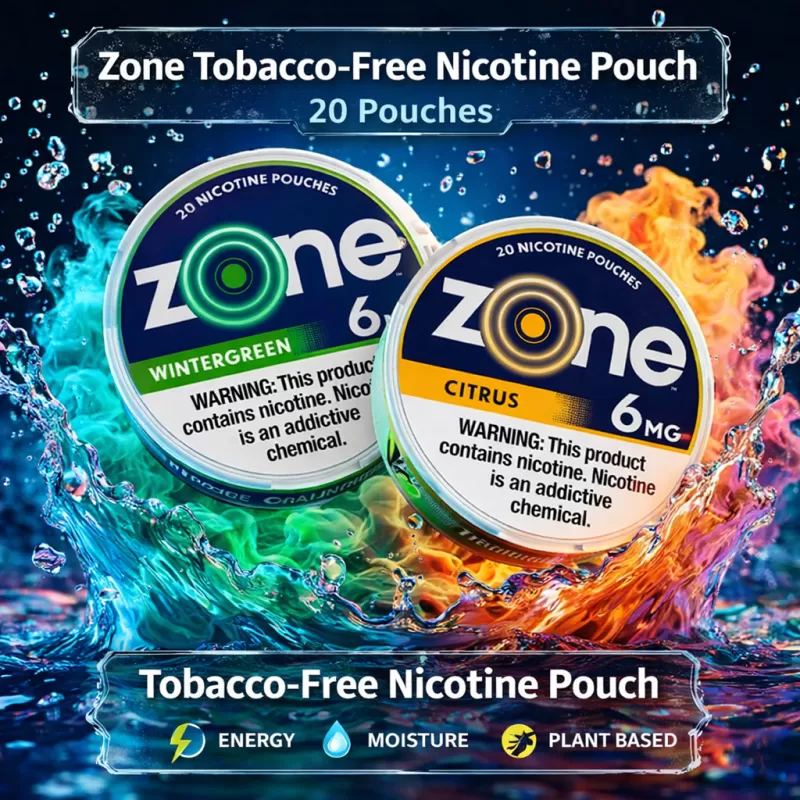 Zone Tobacco-Free Nicotine Pouch 20 Pouches - Spearmint