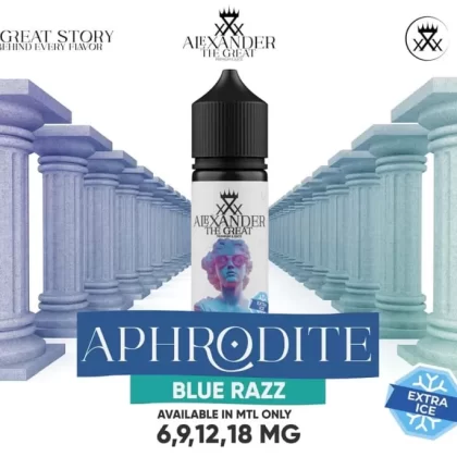 ALEXANDER MTL APHRODITE EXTRA ICE VAPE ELIQUID – BLUE RAZZ - Vape Product, Vape Product; Vape Product