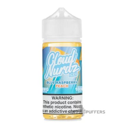 Cloud Nurdz – Iced Blue Raspberry Peach 100mL - Vape Product, Vape Product