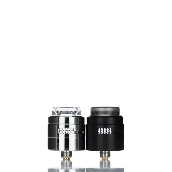 Damn Vape Nitrous Plus 22mm RDA - Black, Polished Stainless Steel