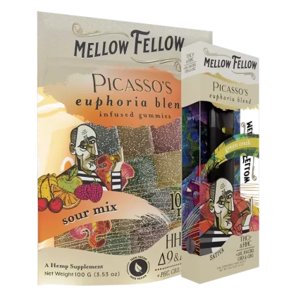 Mellow Fellow The Euphoria Sour Bundle – Green Crack 2ml Disposable Vape & Sour Mix Edibles