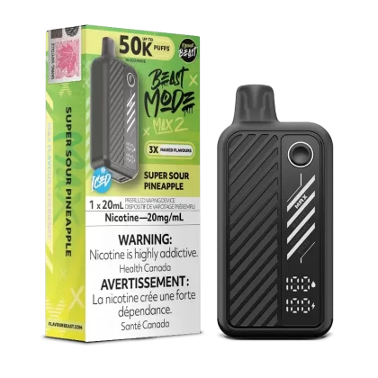 Beast Mode Max 2 50K Super Sour Pineapple Ice By Flavour Beast