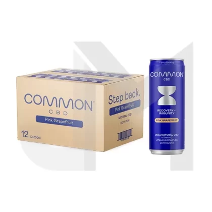12 x COMMON 20mg CBD Pink Grapefruit Sparkling Drink – 330ml