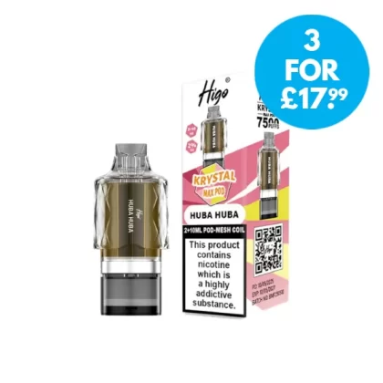 Higo Krystal Max 7500 Prefilled Pods 20mg (2%) - Vape Co