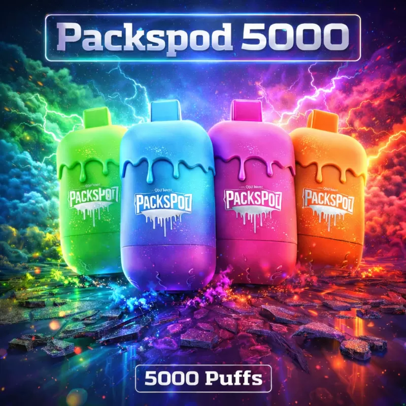 Packspod 5000 - Peach Punch (Summer Peach Ice) - Vapeciga - Image 2