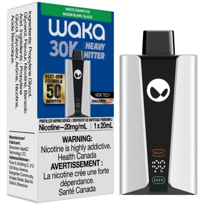 WAKA Heavy Hitter 30K Disposable Vape – White Grape Ice