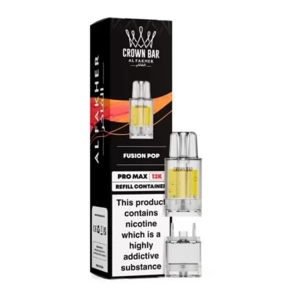 Al Fakher Crown Bar Pro Max 12K Prefilled Pod Fusion Pop - Nicotine Strength#20mg