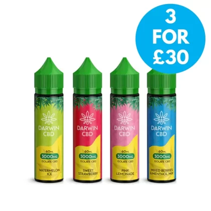 Darwin 3000mg Isolate CBD E-liquid 60ml - Vape Co