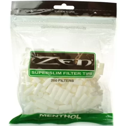 Zen Superslim Menthol Filter Tips (200-Pack)