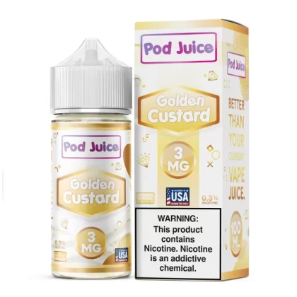 Pod Juice - Golden Custard - 100ML E-Liquid - 6MG
