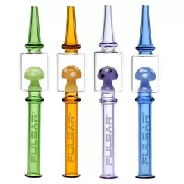 Pulsar Magic Mushroom Dab Straw | 6″ | Assorted Colors | 4ct Bundle