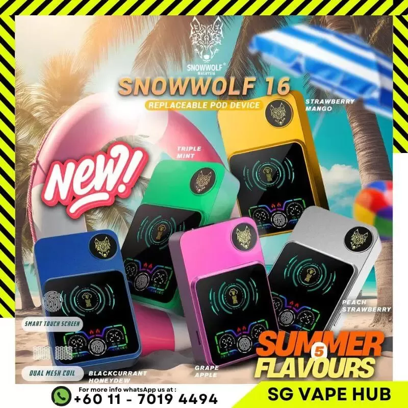 SNOWWOLF 16000 Puffs - Starter Kit (Kit + Cartridge) / Sour Bubblegum (New) - Image 2