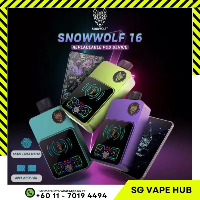 SNOWWOLF 16000 Puffs - Starter Kit (Kit + Cartridge) / Sour Bubblegum (New) - Image 3