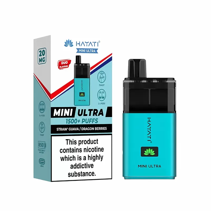 Hayati Mini Ultra 1500 Prefilled Vape Kit - Lemon & Lime - Image 3