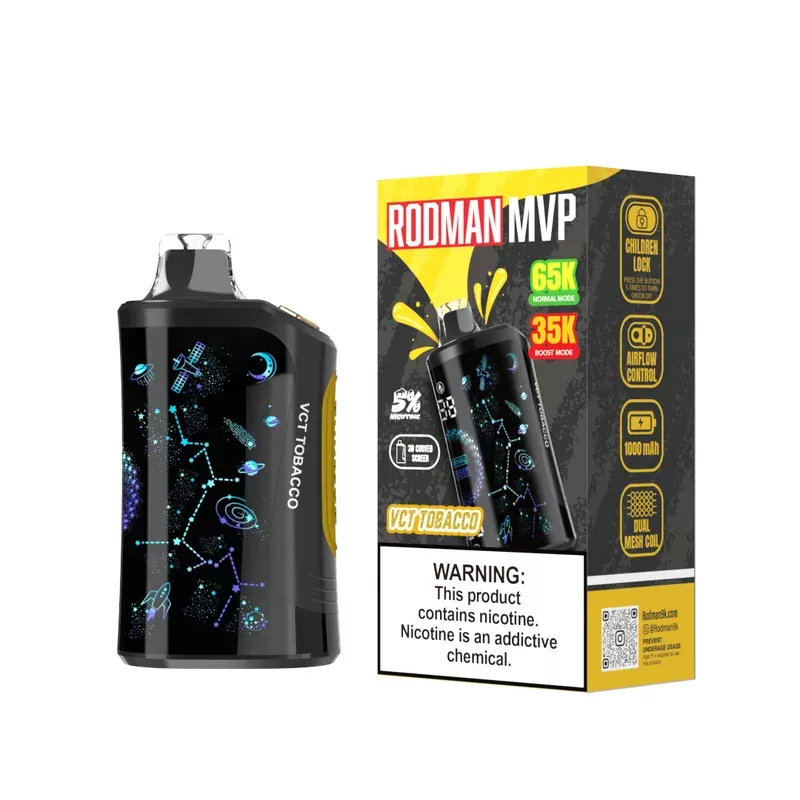 Rodman MVP 65K Ice Control Disposable Vape (5%, 65000 Puffs) - Blue Razzberry, Blue Razzberry* (DEE7EA) - Image 3