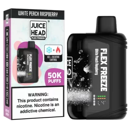 White Peach Raspberry Disposable Vape (50000 Puffs) by Juice Head Flex Freeze