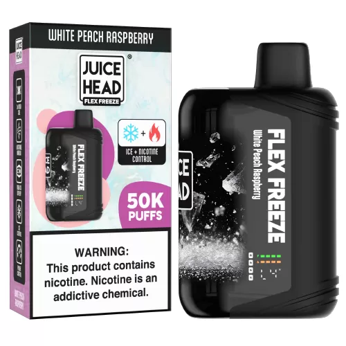 White Peach Raspberry Disposable Vape (50000 Puffs) by Juice Head Flex Freeze