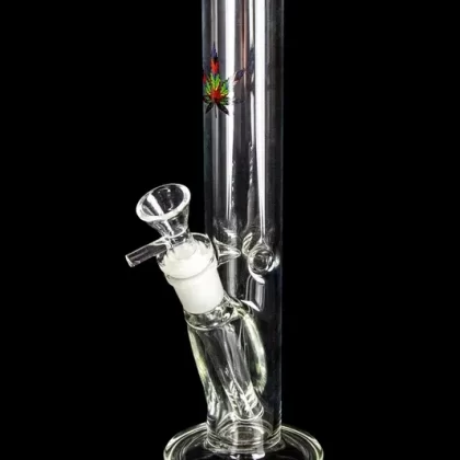 “Rainbow Pot Leaf” Straight Tube Water Pipe