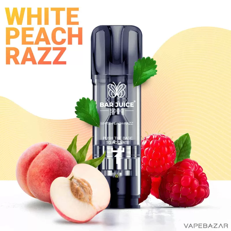Bar Juice Prefilled Pod – White Peach Razz (2er Pack) - Bar Juice 5000 / 2ml