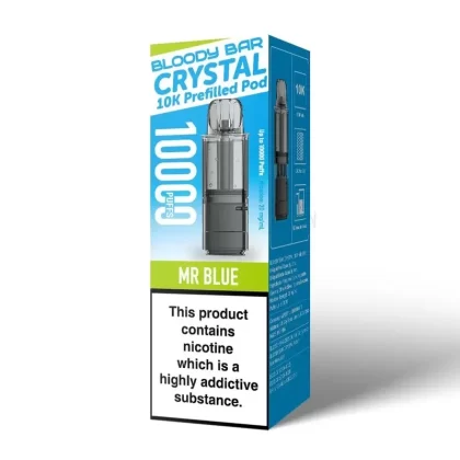 Bloody Bar Crystal 10K Prefilled Pod Mr Blue - Nicotine Strength#20mg
