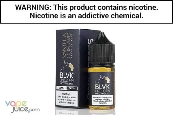 VANILLA CUSTARD BY BLVK UNICORN SALT 30ML - Vapejuice