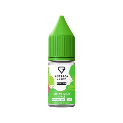 Crystal Clear Bar Salts Xtreme Sour Apple Nic Salt Vape Juice - 20mg