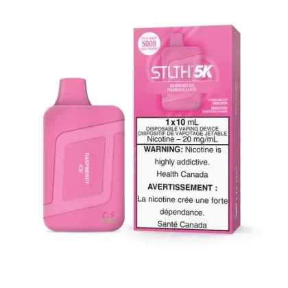 STLTH 5K Disposable Vape – Rechargeable – Raspberry Ice – 5000 Puffs
