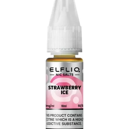Elf Bar Elfliq Strawberry Ice Nic Salt Vape Juice - Strength 10mg