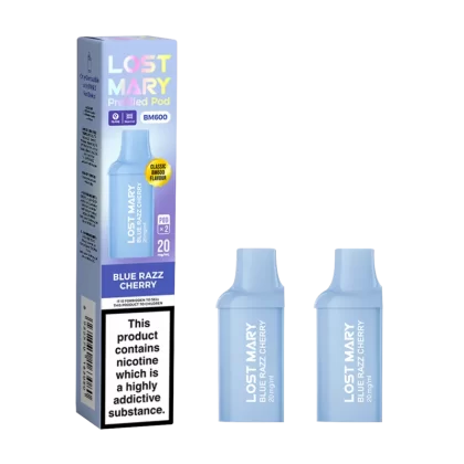 Blue Razz Cherry Lost Mary BM600 Pods - 20mg - Vape Product