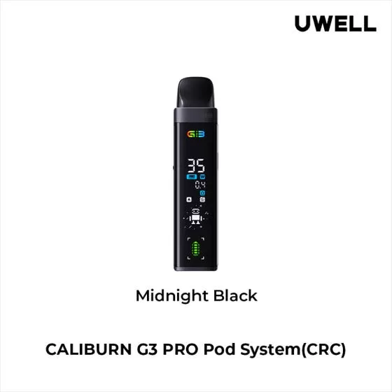 UWELL CALIBURN G3 PRO OPEN POD KIT - Midnight Black - Image 3